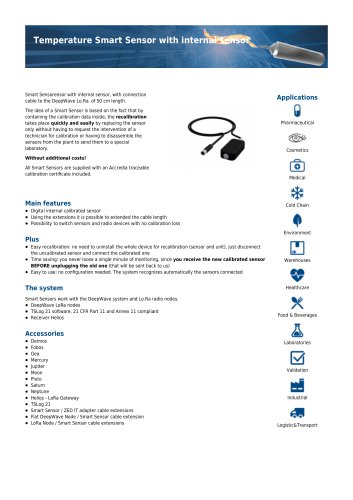 Temperature Smart Sensor with internal sensor