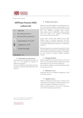 AllPhase human MSC culture kit