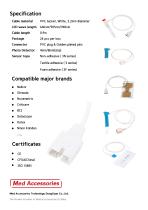 Compatible with Nellcor, GE, Nihon Kohden disposable spo2 sensors MXXDN3 series - 4