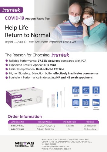 ImmTek COVID-19 Antigen Rapid Test Flyer