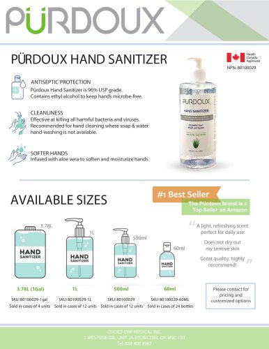 PÜRDOUX HAND SANITIZER