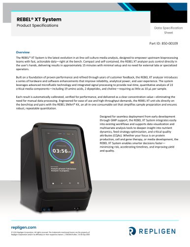 PATsmart™ REBEL® XT At-Line Analyzer Specification Sheet