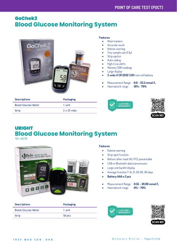 GoChek2 Blood Glucose Monitoring System 
