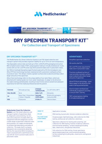 DRY SPECIMEN TRANSPORT KIT