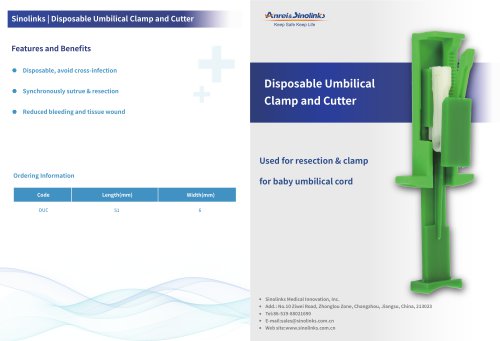 Sinolinks | Disposable Umbilical Clamp and Cutter