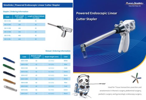 Sinolinks | Powered Endoscopic Linear Cutter Stapler