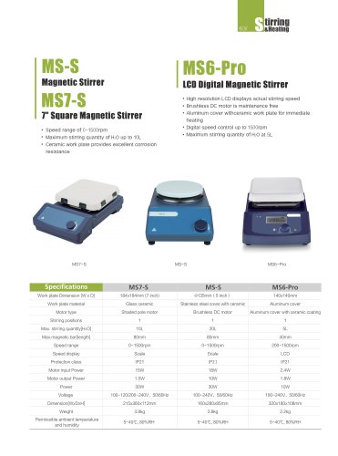 MS7-S Square Magnetic Stirrer