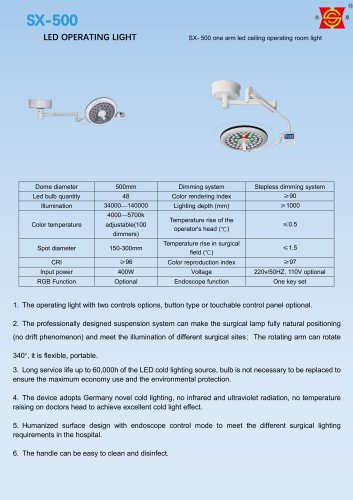 Suxin SX-500 Ceiling color operating light