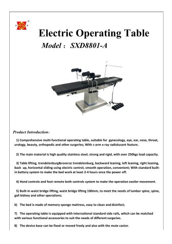 Suxin SXD8801-A hand and foot operating table