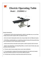 Suxin SXD8802-A operating table hand and foot control catalog-1