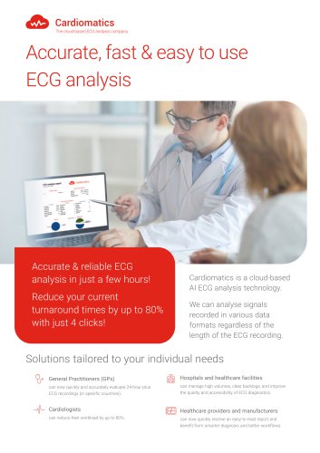 Accurate, fast & easy to use ECG analysis