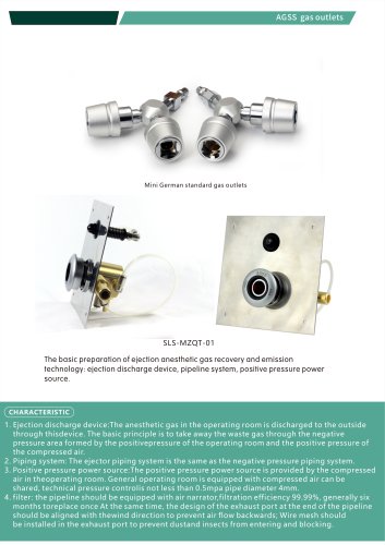 Weclearmed gas outlet SLS-MZQT-01