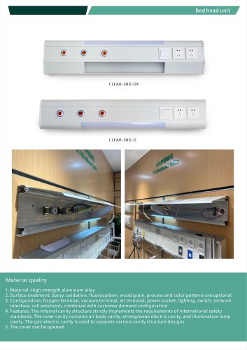 Weclearmed Wall-mounted bed head unit CLEAR-SBD-DX