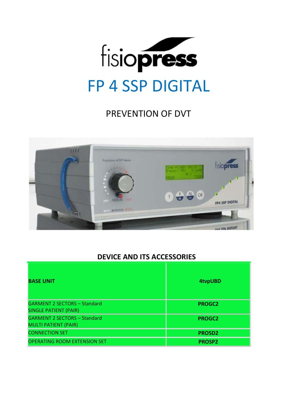 FP 4 SSP DIGITAL  - Fisiopress