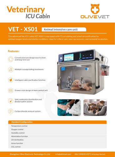 OliveVet Veterinary ICU Cabin VET-XS01