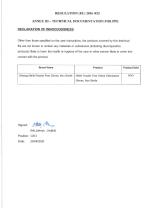 Declaration of Innocuousness for PPE Product-14