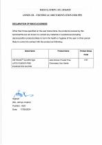 Declaration of Innocuousness for PPE Product-3