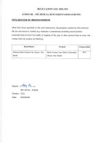 Declaration of Innocuousness for PPE Product-9