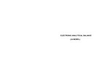 ELECTRONIC ANALYTICAL BALANCE (JA MODEL) - 1