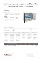 Low security cabinet 90 min lithium batteries 2 doors + 1 fire extinguisher EX100LI + 2 shelves E35LI