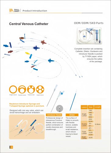 Central Venous Catheter 4Fr-8cm,7Fr-20cm,10-4362