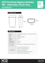 XO2 Feminine Hygiene Sanitary Bin - Automatic Touch-Free-3