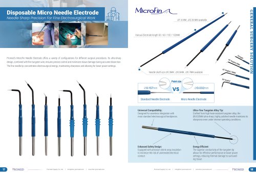 Disposable Micro Needle Electrode