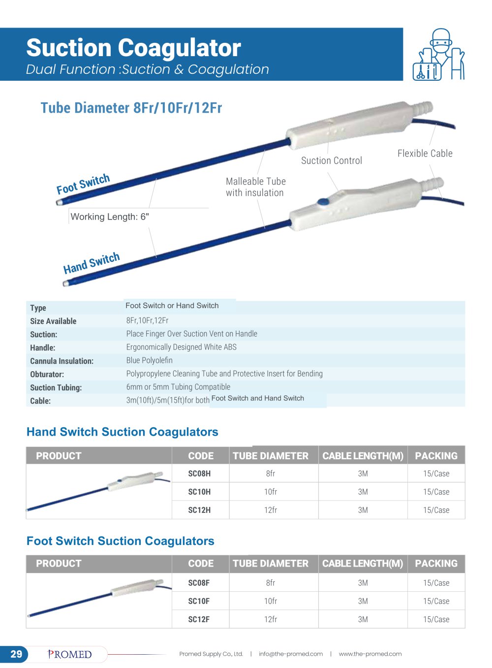Promed Disposable Suction Coagulator  - Promed