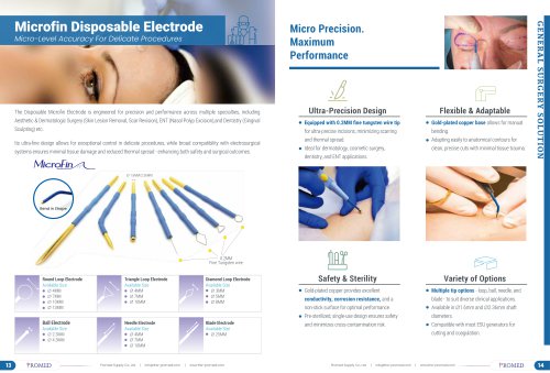 Promed Microfin Disposable Electrodes