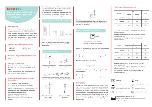 Rapid Chlamydia test SaberVet FHV/FCV Ag