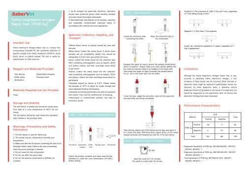 Rapid heartworm test Sabervet FHW Ag