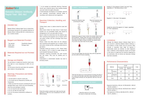 Rapid infectious disease test Sabervet BG Ab