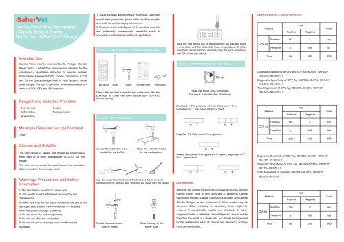 Rapid infectious disease test Sabervet CPV/CCV/ GIA Ag
