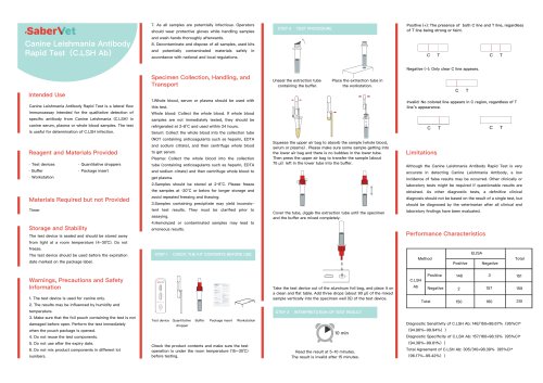 Rapid leishmaniasis test SaberVet C.LSH Ab