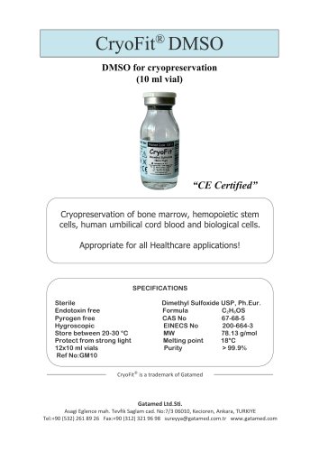 CryoFit&reg; DMSO