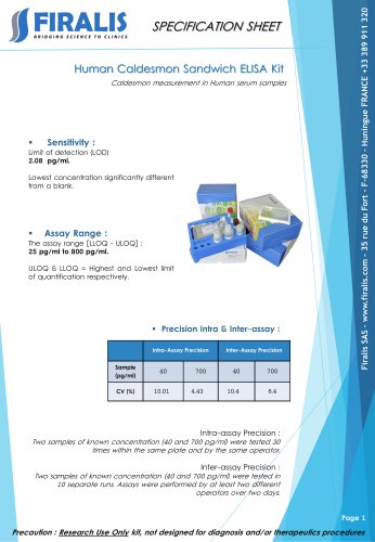 Human Caldesmon Sandwich ELISA Kit