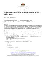 Retractable Needle Safety Syringe Evaluation Report - Safe Syringe-1