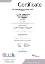 Certificat ISO 13485-1