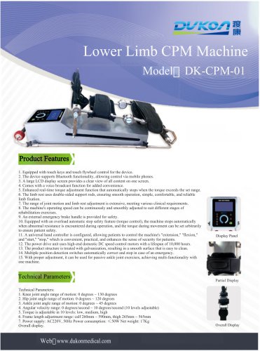 Knee continuous passive motion device DK-CPM-01
