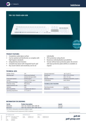 TKR-103-TOUCH-ADH-USB