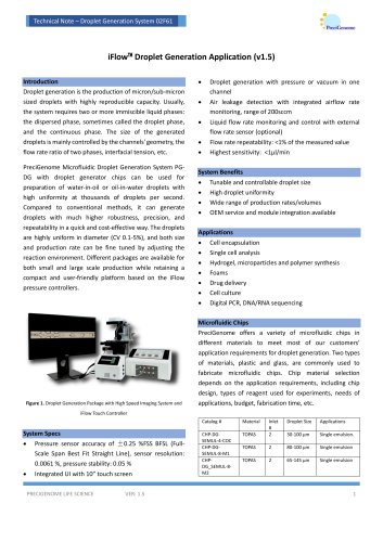 iFlow&trade; droplet system and single platform technical note