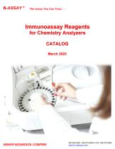 Immunoassay Reagents for Chemistry Analyzers CATALOG March 2025