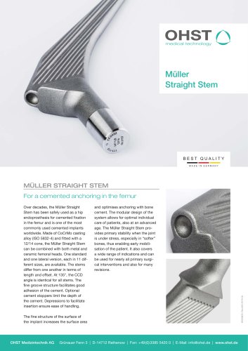 M&uuml;ller Straight Stem