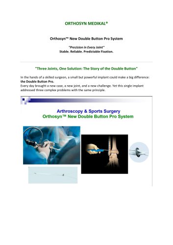 ORTHOSYN DOUBLE BUTTON PRO