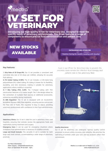 MEDTRA IV SET FOR VETERINARY