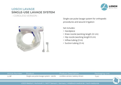 LOSCH Lavage Cordless Version Brochure