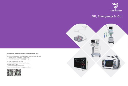 YSENMED Catalog for OR, Emergency & ICU