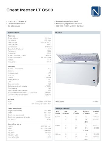 Chest freezer LT C500