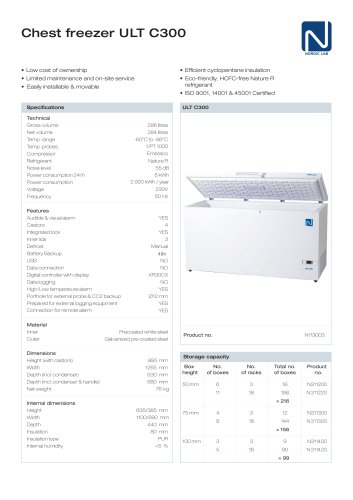 Chest freezer ULT C300