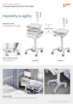 MED08 Series & MEA01-3-Compact Medical Carts & CPU Holder-2